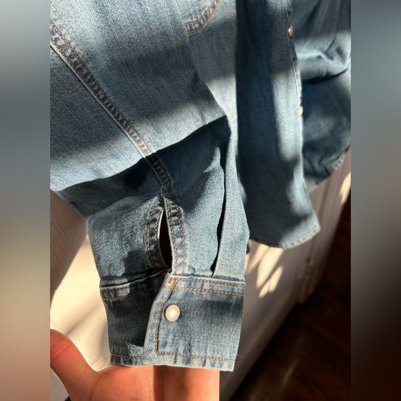 Joe Fresh Button Down Denim Shirt - Picture 9 of 14